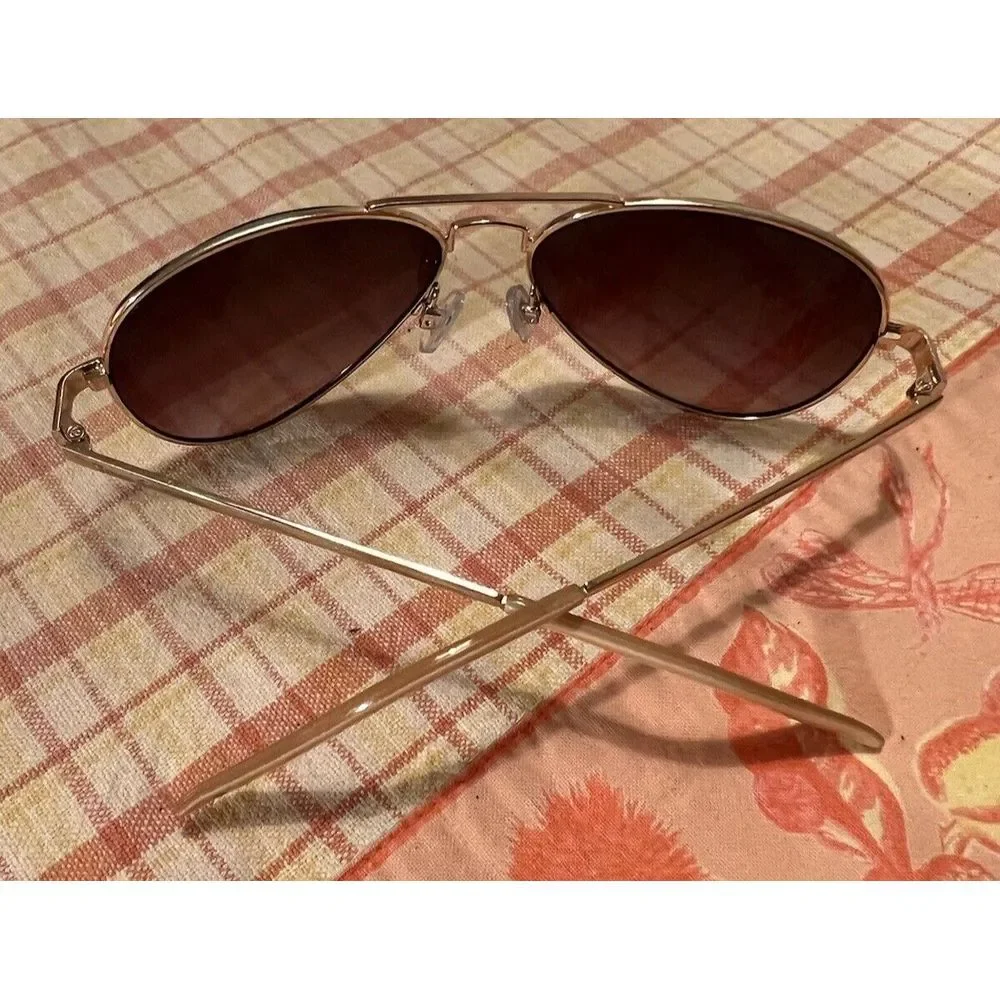 Juicy Couture Aviator Brown Gold Mirror Gradient Sunglasses Pre-owned AJCN15012Z
